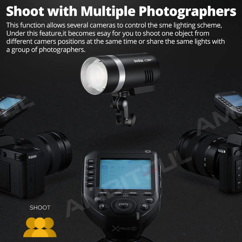 GODOX XproII-N 2.4G TTL Wireless Flash Trigger XProIIN Trigger Autoflash 1/8000s HSS Large LCD Screen 32 Channels 16 Groups Replacement for Nikon Cameras