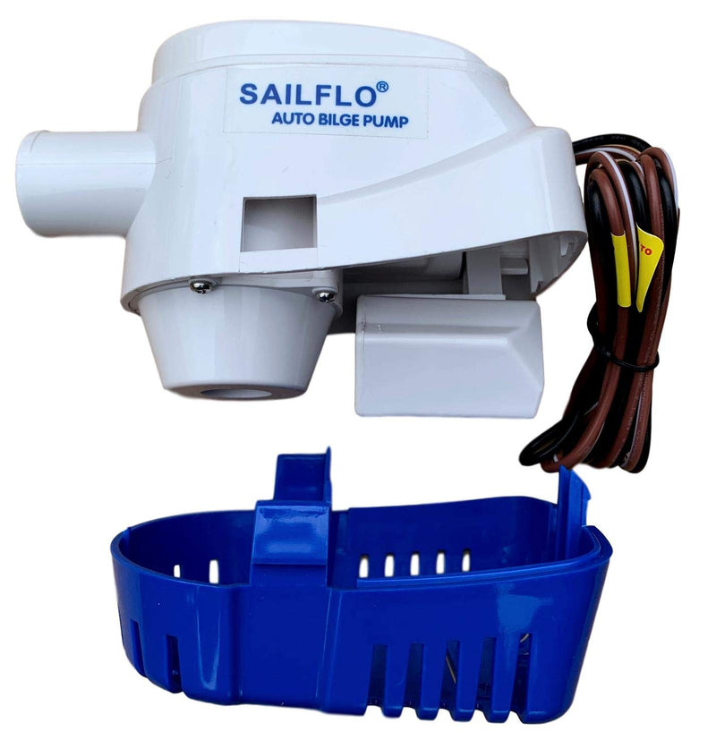 Automatic Bilge Pump for Boats 1100 GPH (1-1/8" Hose Outlet) 12 Volt Auto Bilge Pump with Built-In Float Switch 1100 GPH 1-1/8" hose outlet