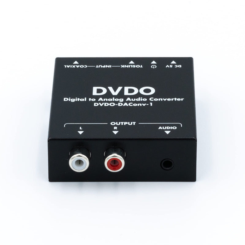 DVDO Digital to Analog Audio Converter | Coaxial/Toslink in - Analog Out | 3.5mm to Optical Audio Cable | Optical Digital Audio Converter |Supports Sampling Rate at 32, 44.1, 48 and 96KHz;
