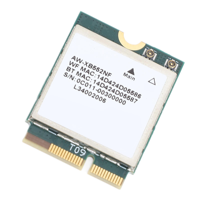 MT7902 Wi Fi 6E Network Card, M.2 2400Mbps 2.4GHz 5GHz 6GHz Tri Band Wi Fi Network Card with Bluetooth 5.2 Network Adapter for 10 11 for Linux