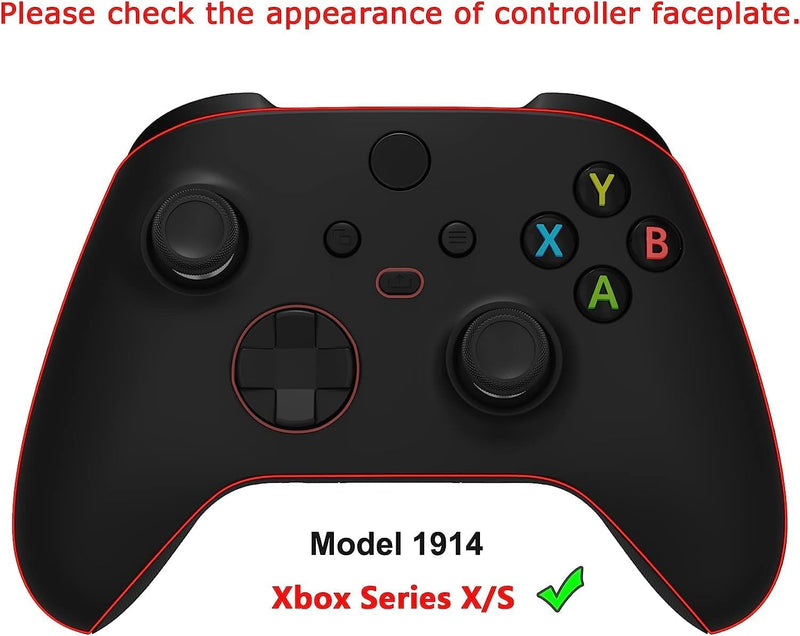 eXtremeRate ASR Version Redesigned Shell for Xbox Core Controller - Performance Rubberized Grip, Anti Sticks Rubbing Rings - Custom Faceplate for Xbox Series X & S Controller - White & Gray