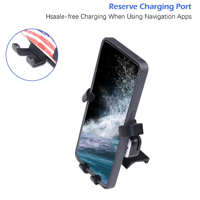 Car Phone Mount Fit for Tacoma 2016-2022,Phone Mount for Car Vent,Dashboard Hands Free Car Phone Holder Mount,Retractable Straight Phone Stand,Black (US Flage Style) US Flage Style