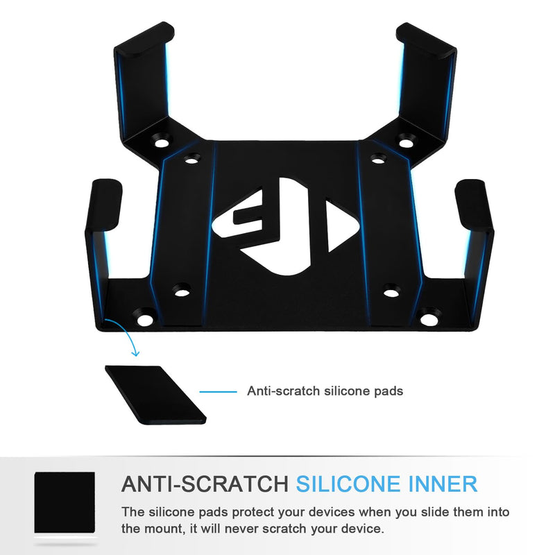 IFCASE Mac mini M4 Pro Mount, Behind Monitor, Under Desk, Wall Mount Stand for Mac mini M4/M4 Pro 2024 Compatible VESA Holder with Anti-Scratch Pad (Black) Black 1 Pack