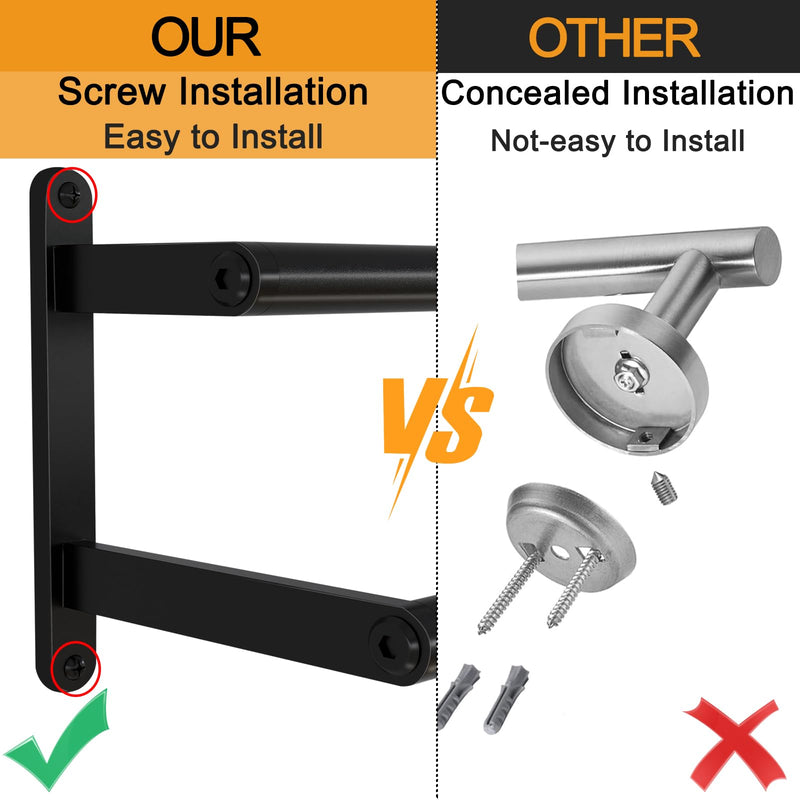 Double Towel Bar, 24Inch Towel Rack for Bathroom, Stainless Steel Double Bath Towel Bar, Wall Mounted Towel Holder, Double Towel Rod Towel Rail Hanger for Wall, Kitchen (Matte Black) Black-24inch-b