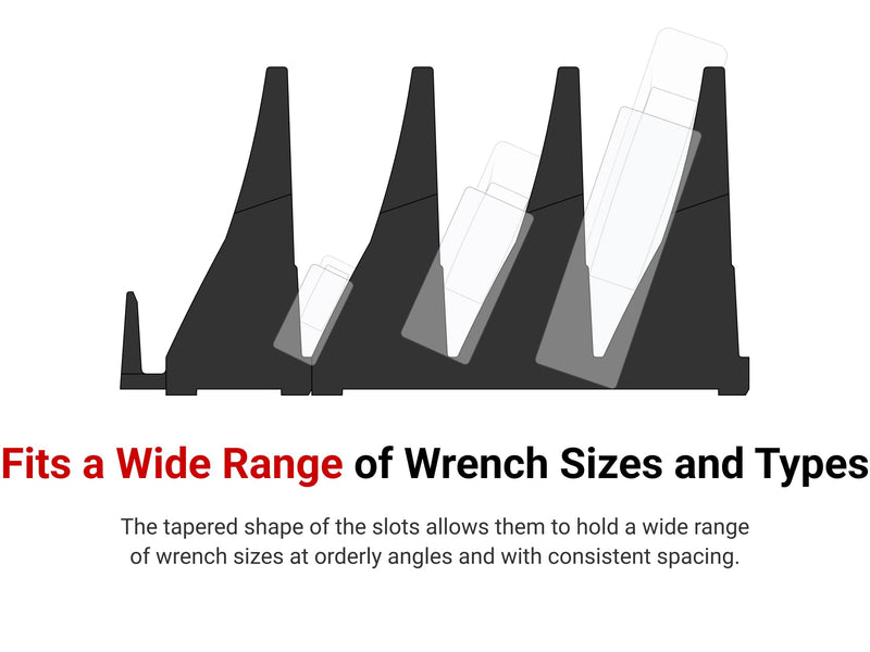 TEKTON 80-Tool Modular Wrench Organizer Set (Black) | OTM92180 | Made in USA Black 80-Tool Set