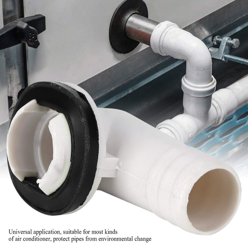 Denkerm Right Angel Outlet Connector, Drain Drain ABS Material Air Conditioning Discharge Tool Air Conditioner Drain Air Conditioners