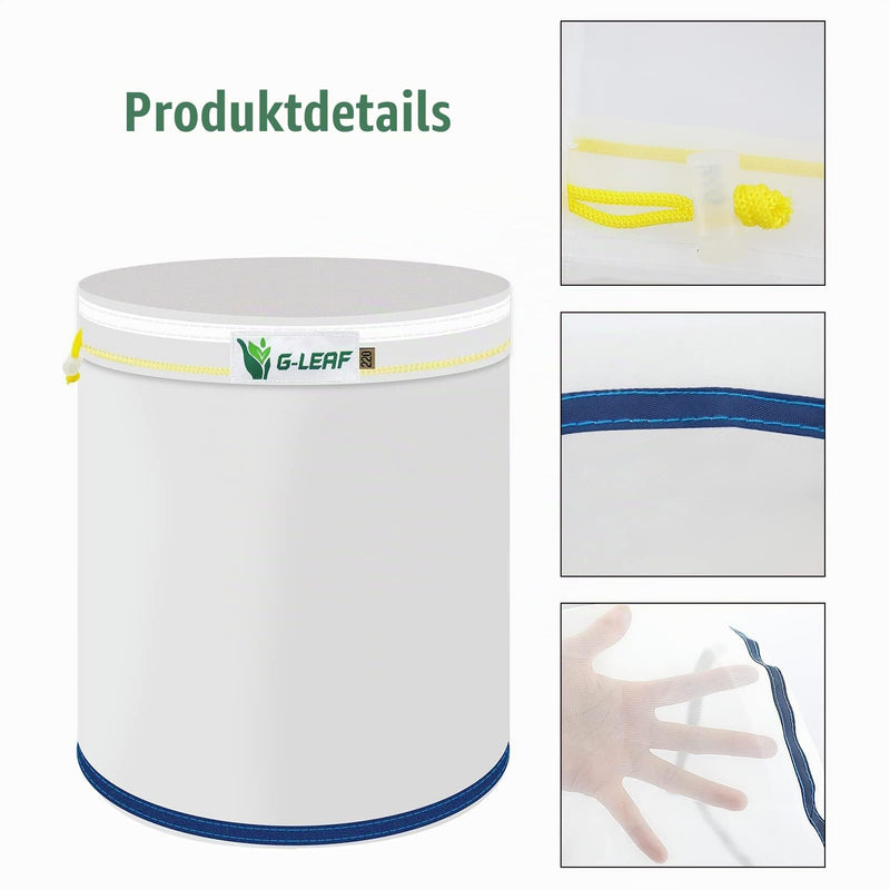 G-LEAF All Mesh Bubble Bag 20L 5 Gallon 5 Bags Herbal Ice Bubble Bags Extraction Essence Plant Bags 25 Micron Pressing Sieve and Storage Bag Kit for Herb Extraction and Production 20L-5 Bags