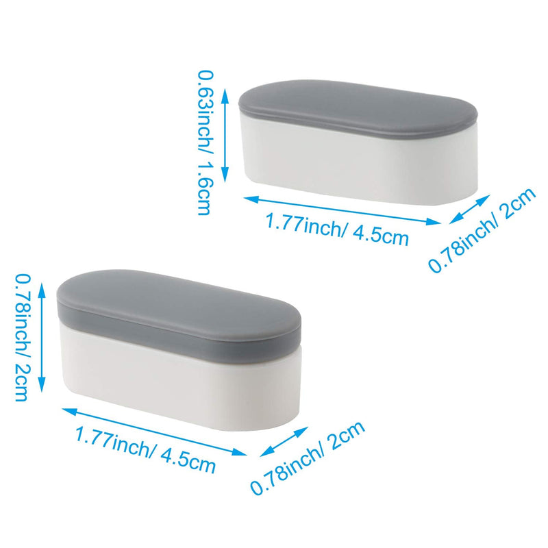 iFealClear 8 Pcs Universal Toilet Seat Bumpers for Bidet, Toilet Lid Rubber Bumpers for Changing Heights, Strong Adhesion Toilet Seat Bidet Buffer with 8 Extra Thickness Pads for Home, Hotel, Hospital Gray