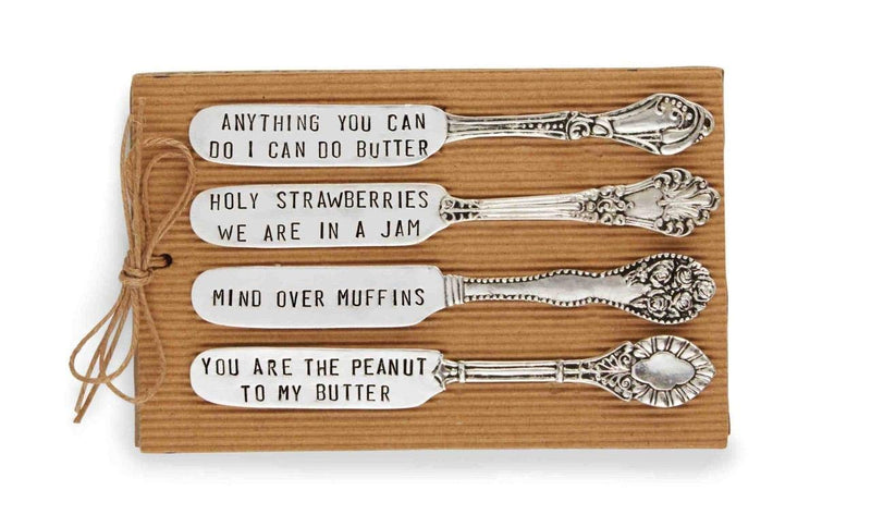 Mud Pie Circa Spreader Set, Silver Small 4 piece