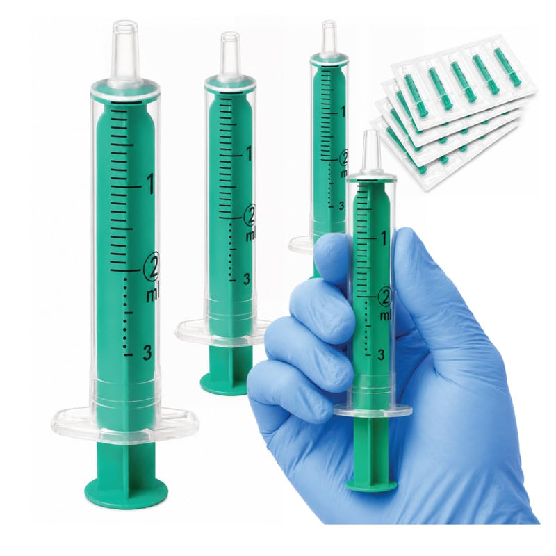 25 Pack 2ml Inject Disposable Syringes Luer Slip Centric - Disposable Syringes Pack of 25 Sterile Syringes for Laboratory and Industrial Applications
