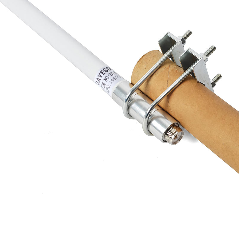 UHF Fiberglass Antenna with Ground Plane Kit, 400-470mhz GMRS Base Antenna, 17 inches SO239 Connector for Ham Radio Scanner, Device Repeater, Mobile Transceiver 17" UHF/GMRS Base Antenna-2.5dBi