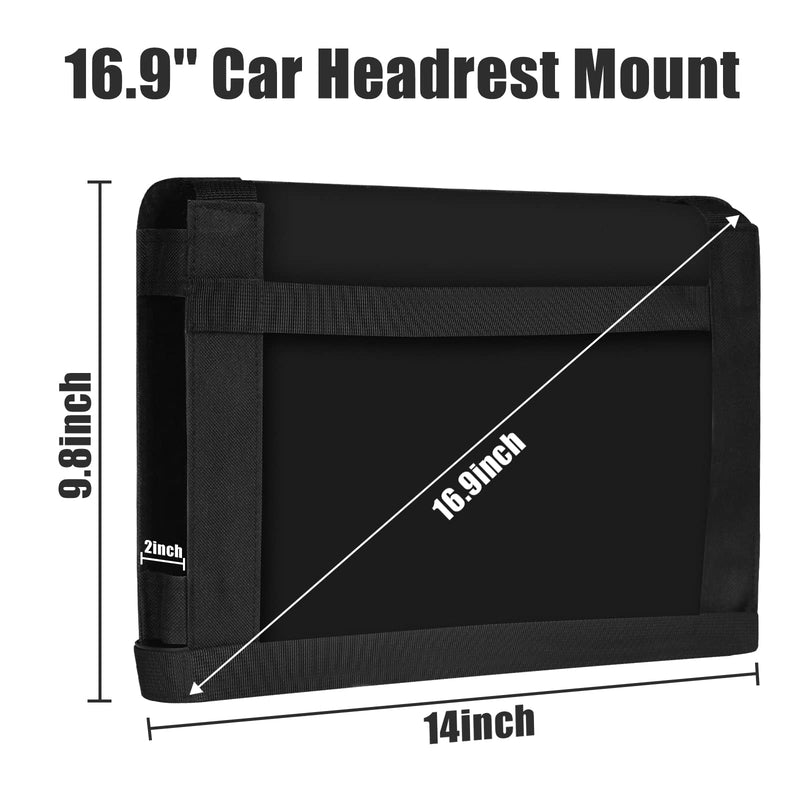 HotHat 16.9 inch Car Headrest Mount Strap Holder Suitable for Portable DVD Player