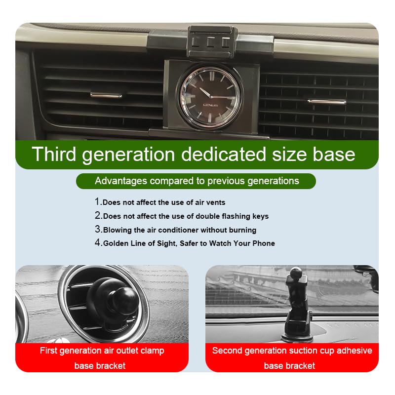 Car Phone Holder for Lexus RX Auto Accessories [Only for Lexus 2016-2022 RX 350 / RX 350L / RX 450h / RX 450hL] [Auto Lock Hands Free Cell Phone Mount Car fits for iPhone & All Smartphones] 2016-2022 RX All models