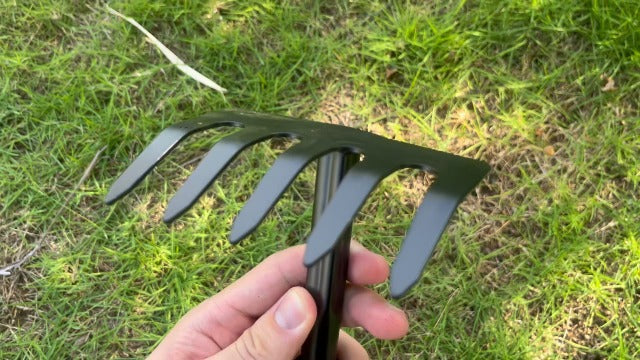 Gardening Tool, 3 Pack Lightweight Heavy Duty Spade Shovel, Garden Tools and Hand Rake with Soft Rubber Non-Slip Handle, for Gardenging Planting Weeding Digging, Green ﻿