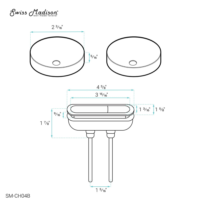 Toilet Hardware Black (SM-1T254HB) Matte Black