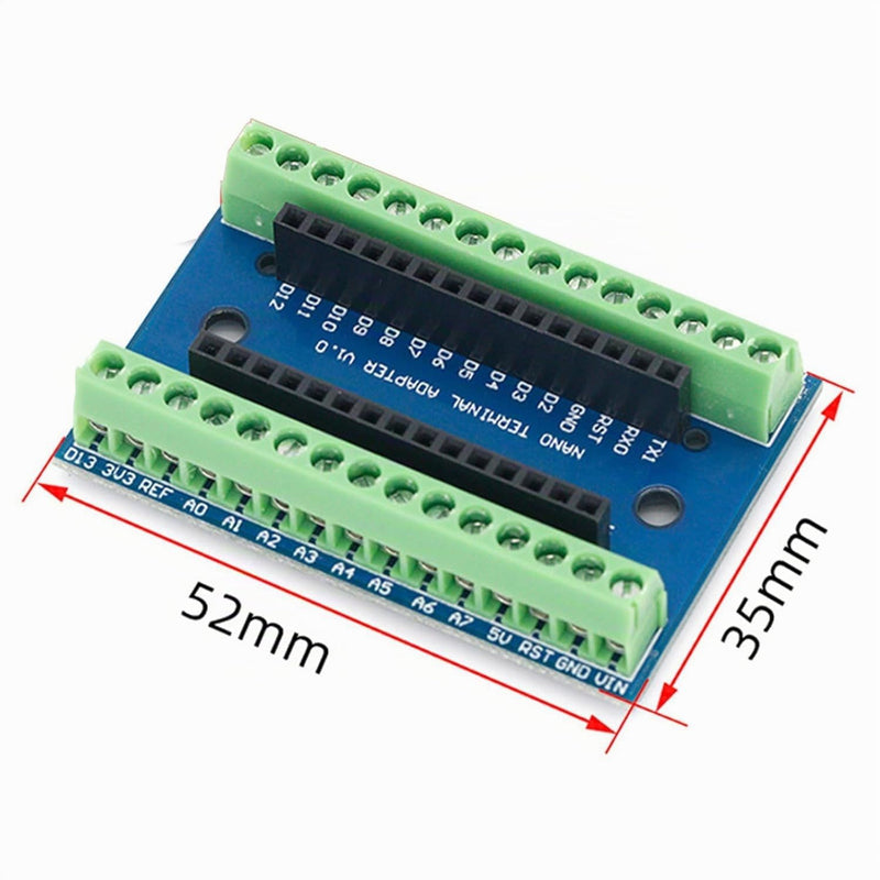 Nano V3-GERUI Board Terminal Adapter Board, Nano Module Pack of 5 | Nano IO V1.O expansion board, simple expansion board with screw terminals