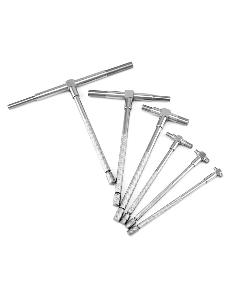 QWORK Telescopic Gauges 8mm - 150mm Inner Diameter Adjustable, 6pcs/set 5/16" to 6"