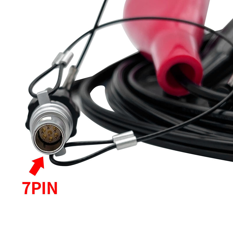 Power Cable for Trimble 4700 4800 5700 5800 R6 R7 R8 R10,7 Pin to Alligator Clips GPS Power Cable for Trimble GPS RTK GNSS Receiver(46125-20)