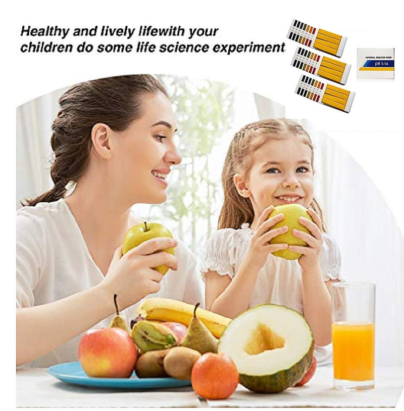 Fontee Pack of 240 pH Indicator Test Strips, 1-14, Litmus Paper - Ideal for testing many everyday substances