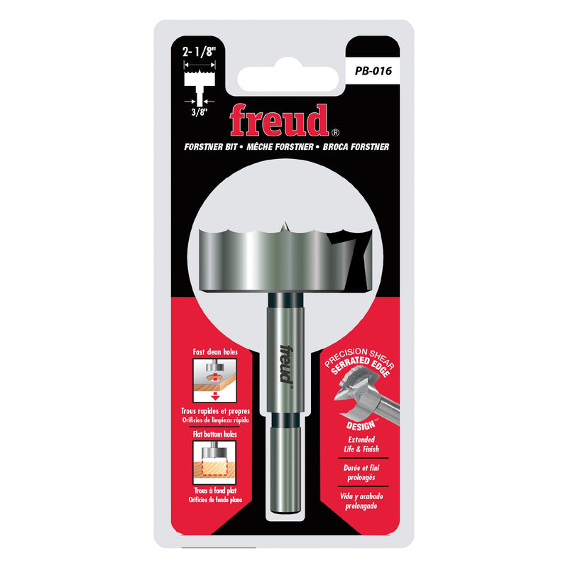 Freud PB-016: Precision Shear™ Serrated Edge Forstner Drill Bit 2-1/8-inch