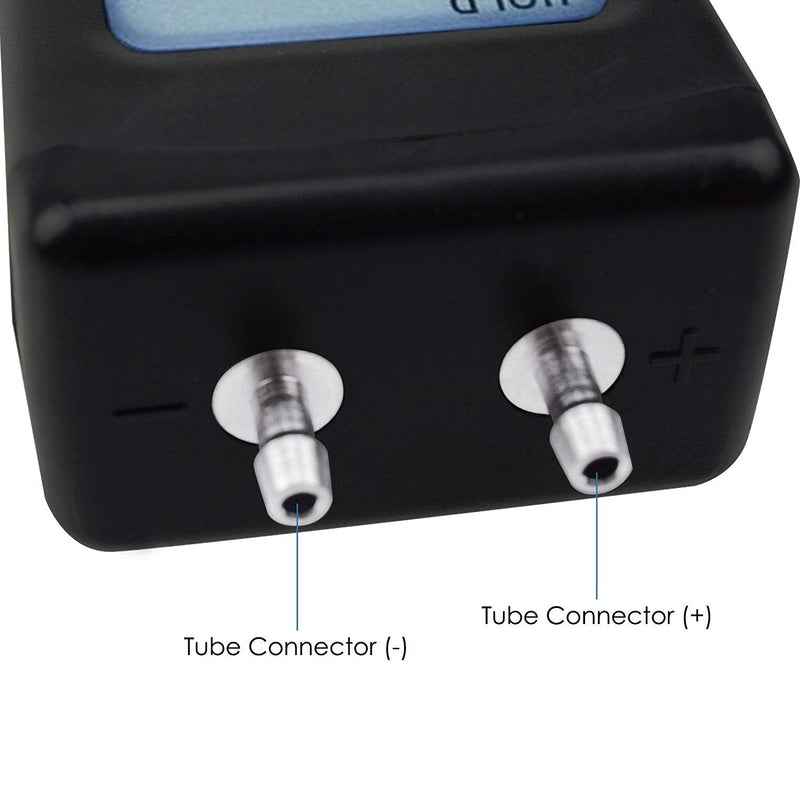 Portable Digital Manometer HVAC Air Vacuum Gas Differential Pressure Gauge Air Pressure Gauge Meter Tester 11 Units with Backlight