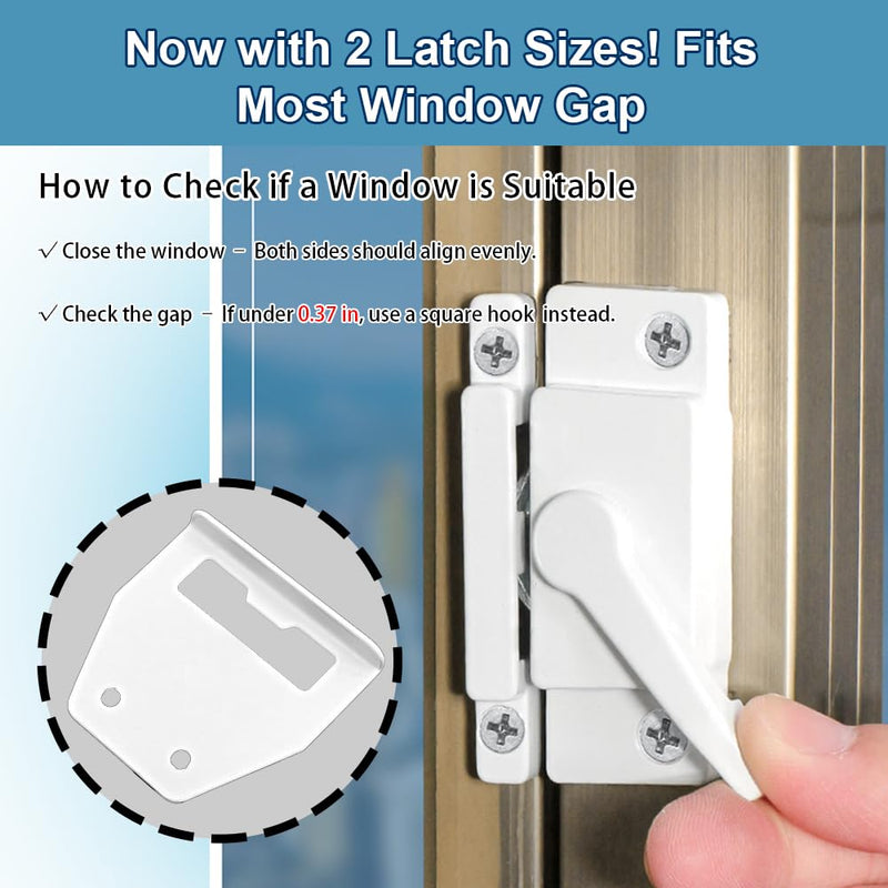 Sliding Window Sash Locks White ZUONAI 8 Pack Cam Sash Locks for Double Hung Window Latch Lock Security Vinyl Window Sash Lock and Keeper Replacement for Vertical and Horizontal Sliding Windows