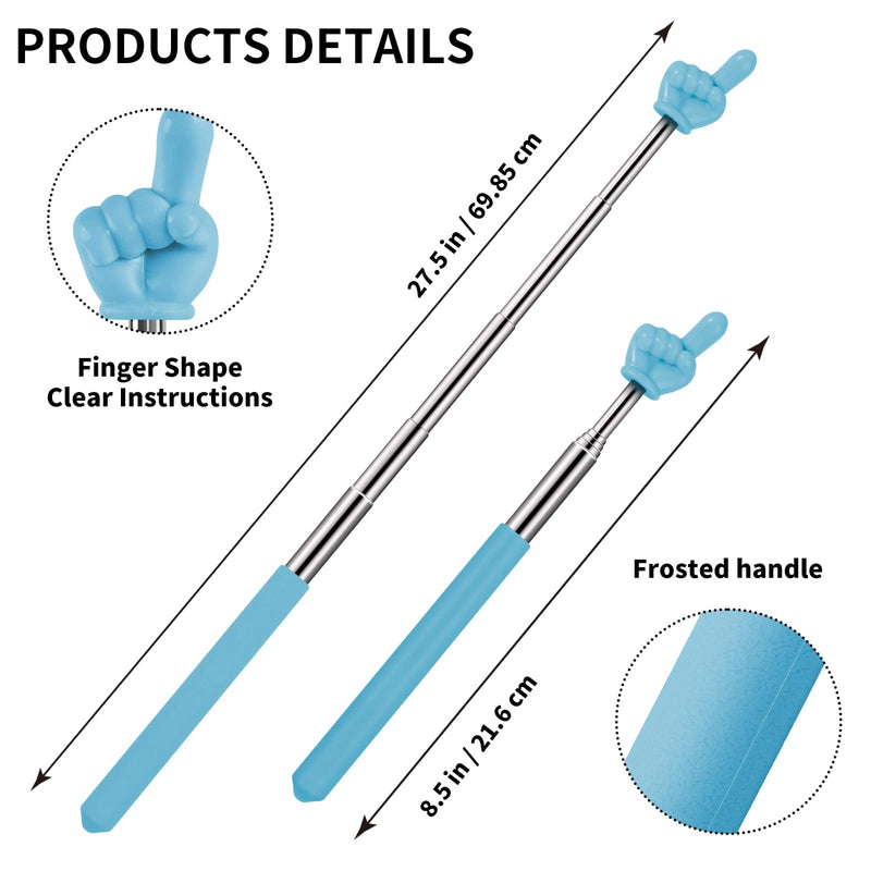 3 Pcs Finger Pointer Stick for Classroom - Telescopic Teachers Preschool Finger Teacher Supplies for Classroom Elementary Presentation Pointer Finger Talking Stick