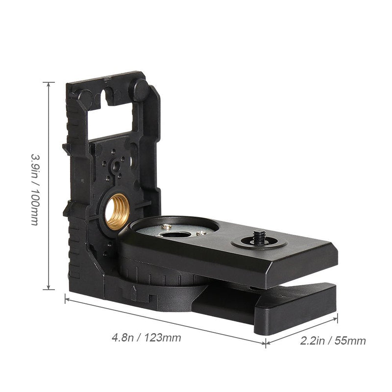 Laser Level L-shape Laser Level Adapter - Huepar Magnetic Pivoting Base for Wall & Ceiling Mount, alternative to a standard 1/4" and 5/8" thread