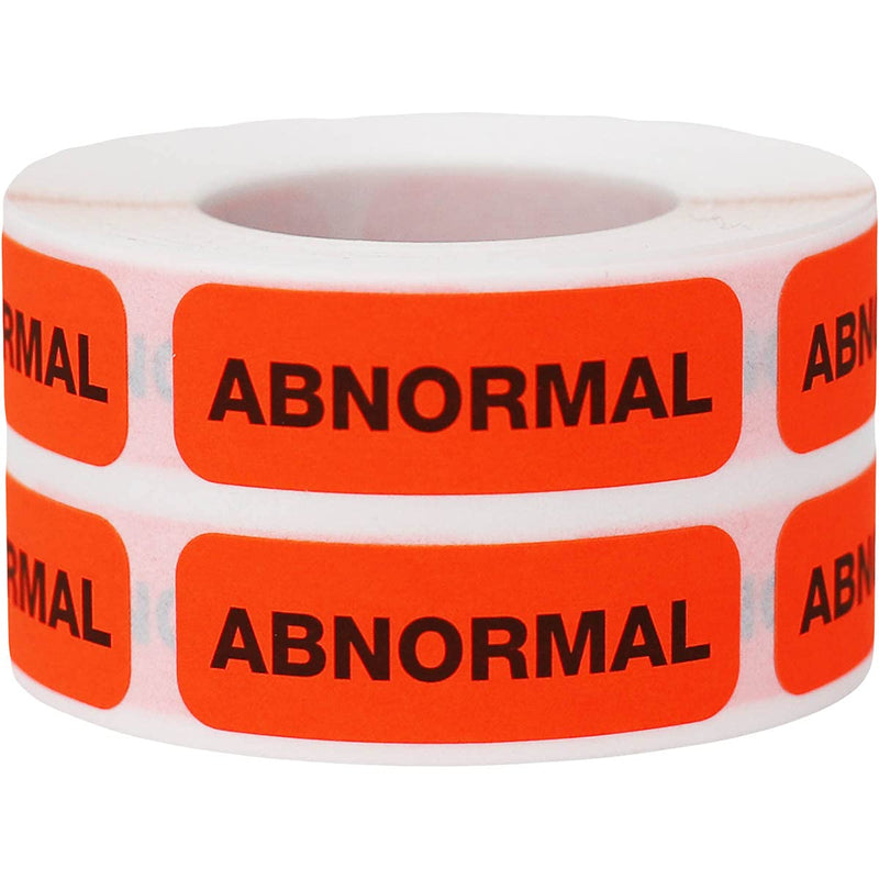 Abnormal Medical Medical Healthcare Labels 0.5 x 1.5 Inch 500 Total Stickers
