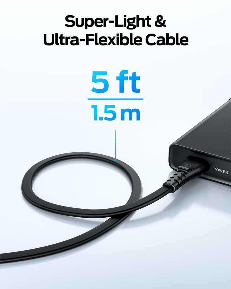 MOVESPEED 165W 4 Port Slim GaN Charging Station, 140W Single Port USB-C Fast Charger with Detachable 5ft Cable & 2 Stands for Laptops, Phones, Tablets (for MacBook/Dell/HP/Samsung etc)