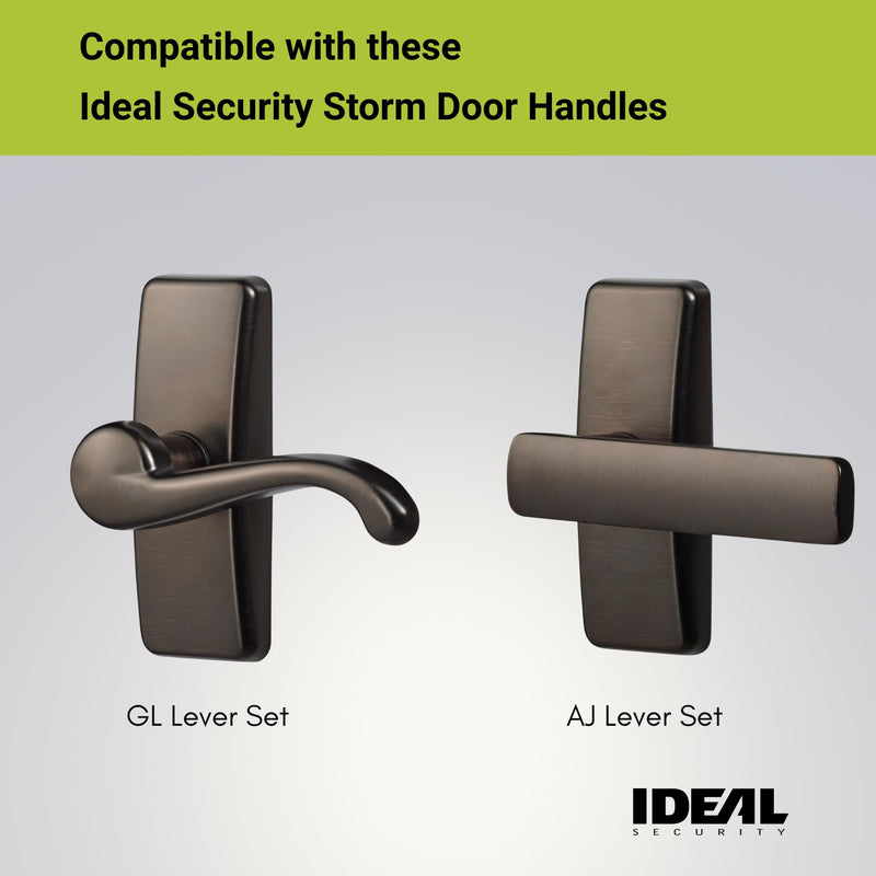 Ideal Security Model GLK Deadbolt for Storm and Screen Doors, Key Lock, Oil Rubbed Bronze (2-Piece Set)
