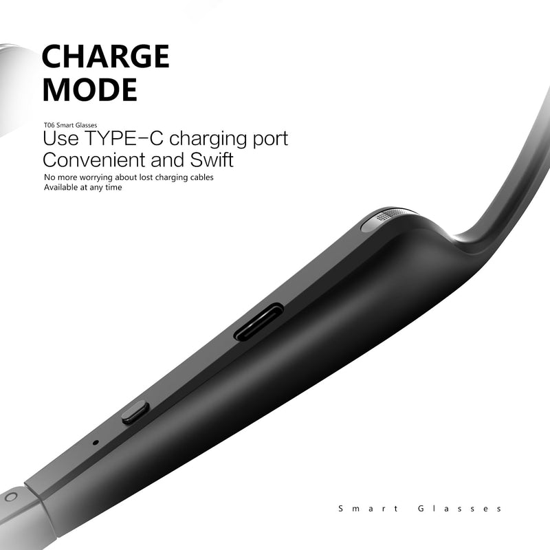 Smart Glasses | Bluetooth Glasses | 34g Ultra-Light Frame for Outdoor | Unisex Polarized UV400 Lenses | Hands-Free Calls, Music & Voice Control | 8-10H Battery USB-C Charging Matt Black