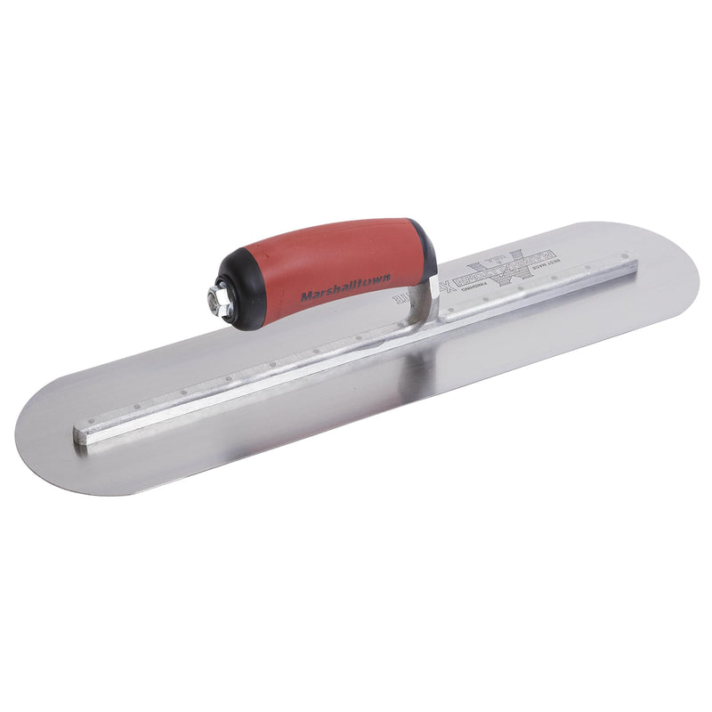 MARSHALLTOWN Fully Rounded Concrete Finishing Trowel, High Carbon Steel Blade, DuraSoft Handle, 16 x 4, Assembled in USA, MXS66FRD