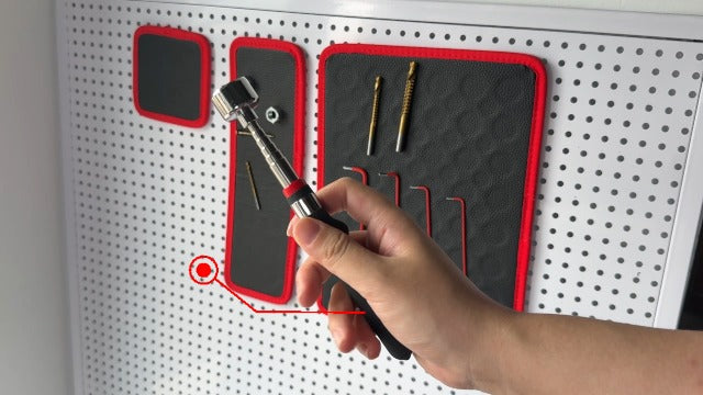 EACELIY 5PCS Magnetic Tool Mat Set,3 Sizes Magnetic Pads, 1 Magnetic Wristband & 25LBs Telescoping Magnetic Pickup Pen for garage, workshop and auto repair