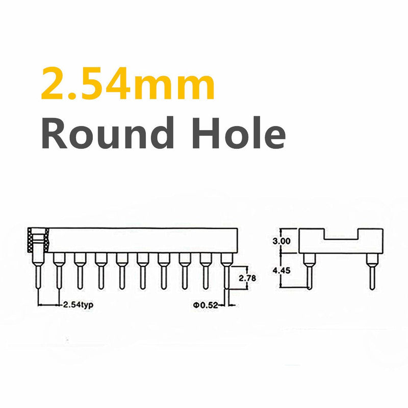 Oiyagai 30pcs 2.54mm Pitch 8 Pins Round Solderable DIP IC Socket Adapter DIP8 x 30pcs