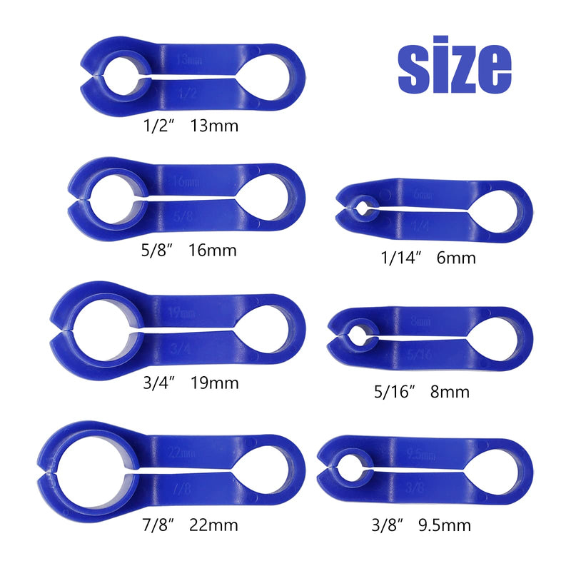 7pcs Fuel Line Disconnect Tool 1/4 5/16 3/8 1/2 5/8 3/4 7/8 Inch Quick Disconnect Kit Replacement for Ford/GM/Chrysler/Mazda