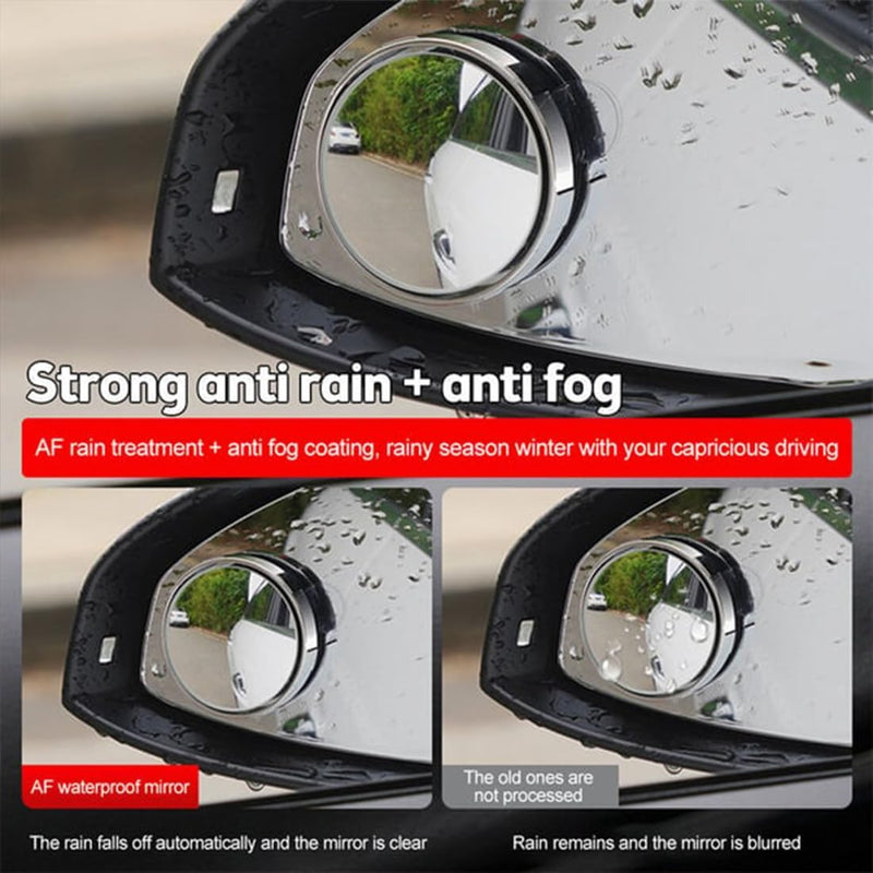 Suction Cup Blind Spot Mirror Car Accessories,2024 Newest Car Blind Spot Mirrors Convex Blind Spot Mirrors for Car,360°Wide Angle Side Rear View Mirror with Powerful Adjustable 2pc Silvery+2pc Black