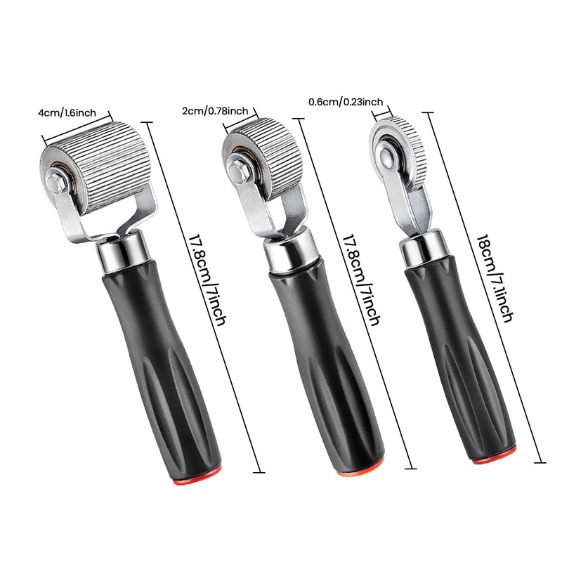 3pcs Car Sound Deadening Roller Car Audio Sound Deadener Application Interior Accessories Metal Installation Tool Seam Roller