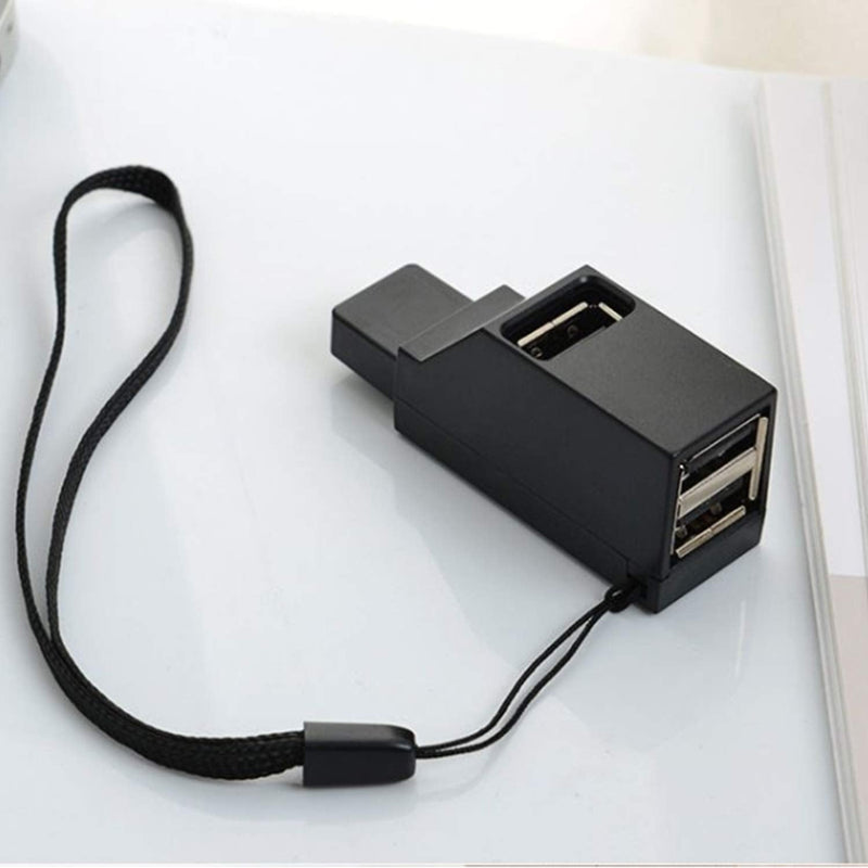 Mini USB Hub, 3 Port 3.0 USB Hub High Speed Splitter Plug and Play, USB Splitter Adapter Portable for PC, Laptop - Black