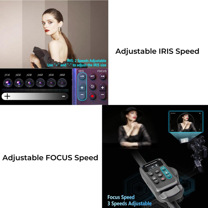 PHOLSY Camcorder Remote Wireless Camcorder Remote Control with LANC Remote, Video Zoom, Video Focus, IRIS and Video Recording Remote Compatible with Canon and Sony Camcorders