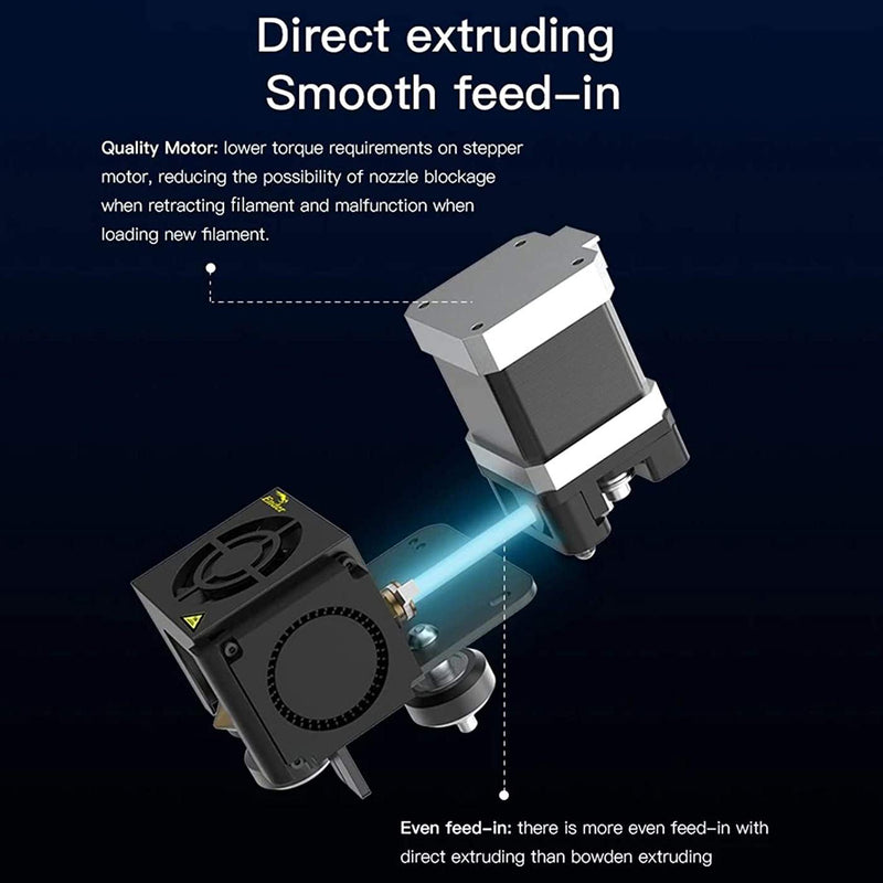 Creality Direct Drive Extruder Upgrade Kit for Ender-3 / Ender-3 Pro, Full Assembled of MK8 Extruder, Hotend, 42-40 Stepper Motor, Fan, V-Slot Wheels Carriage, Cables