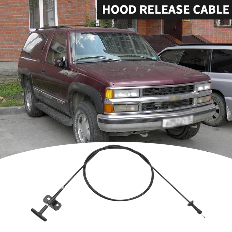 Hood Latch Cable Hood Release Cable Hood Control Cable - Compatible for Chevrolet Blazer 6 Cyl 2.8L, 6 Cyl 4.3L, 8 Cyl 5.0L, 8 Cyl 5.7L, 8 Cyl 6.2L Diesel 1985-1991 - Replace Part 14039963