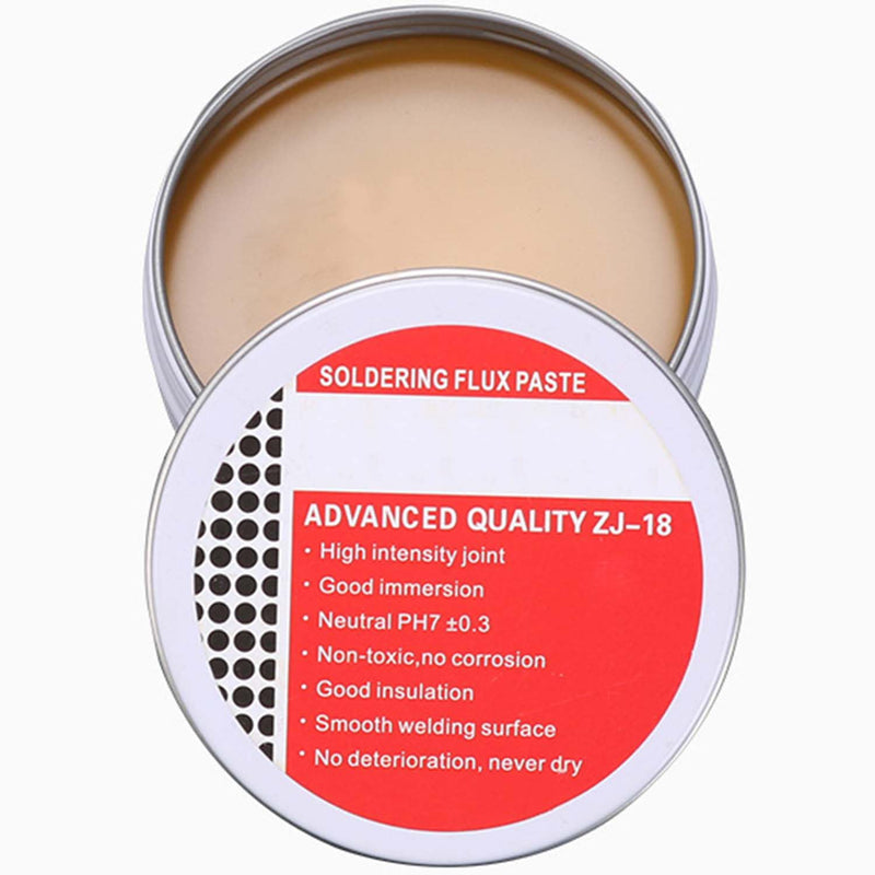 Solder paste, solder paste, soldering flux, lead-free flux paste, rosin soldering paste flux, as a flux for soft soldering for soldering surface mountable components, 50g