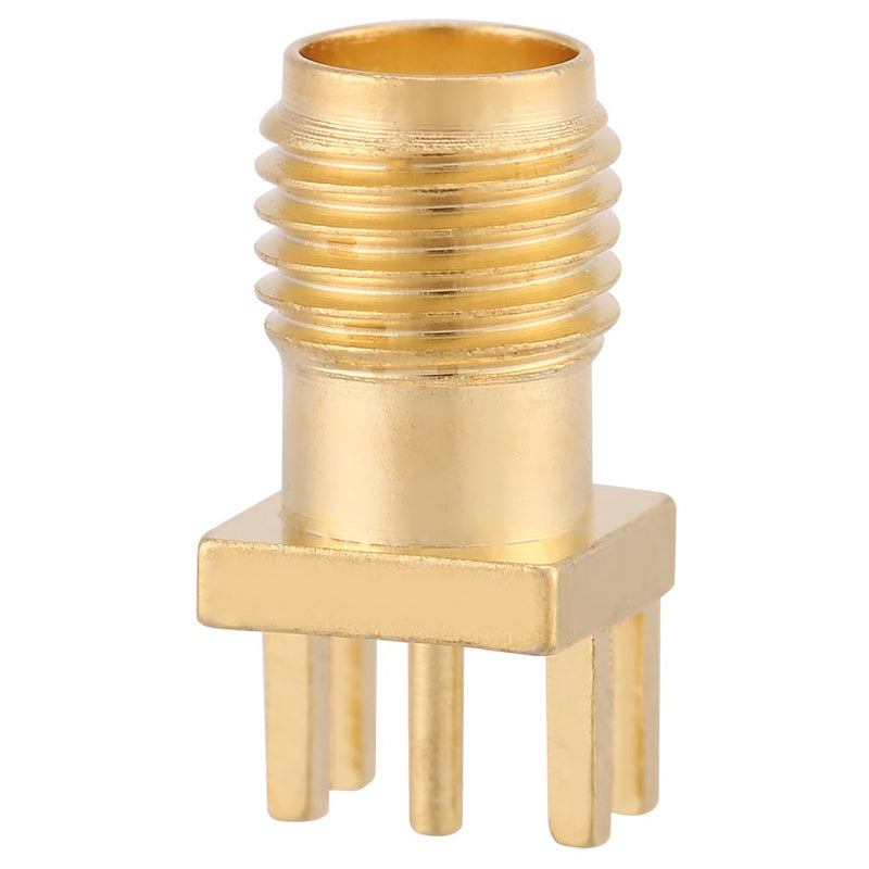 Pack of 10 Brass SMA Female Socket Jack PCB Mount 50 Ohm RF Connectors SMA Connector for Wireless Devices Equipments and Floor Transmission Systems