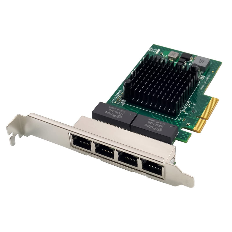 Quad-Port PCIe Gigabit Ethernet Server Adapter with NetXtreme® BCM5719 Chipset PCI Express 1000M Network LAN Card for Windows Server Linux Ubuntu VMware (BCM5719-4P)