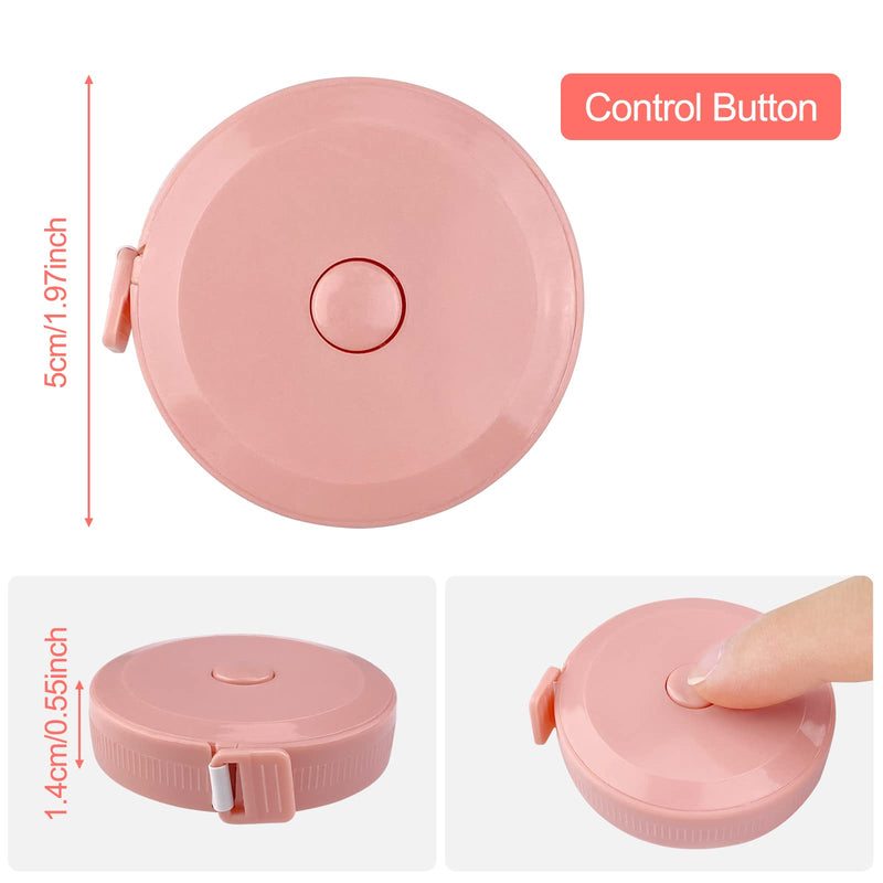 Firschoie 6 pieces tape measure body, tailor's tape measure, 150 cm / 60 inch tape measure body, practical retractable tape measure, flexible tape measure for measuring length, chest/waist, counting