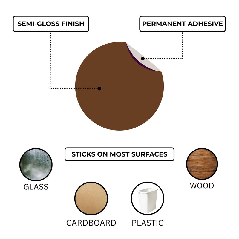 ChromaLabel 0.25 inch Cocoa Sticky Color Coding Dot Stickers, Ideal for Pricing, Office Supplies, Teachers, Comes with Handy Dispenser - Great for Retail, Manufacturing, Recreation 1/4"