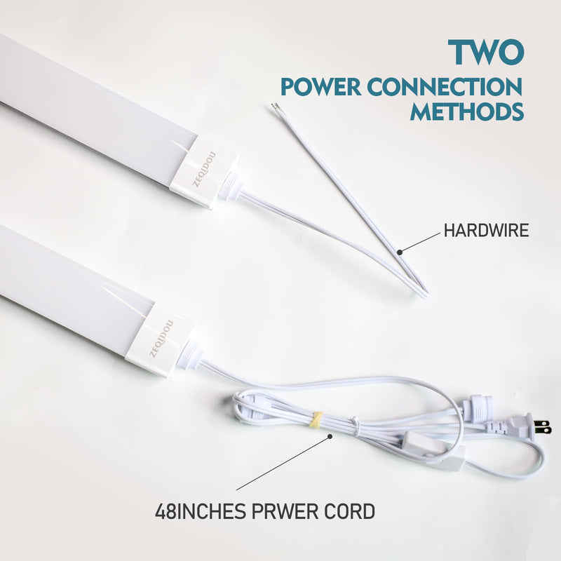 Plug-in Closet Light 17 Inch, 16W 1900LM 5000K Bright Under Cabinet Lights, Waterproof Linkable Utility LED Tube Lights for Ceiling, Mirror, Workbench, Kitchen (1.4 Foot-2Pcs) 1.4 Foot-2Pcs