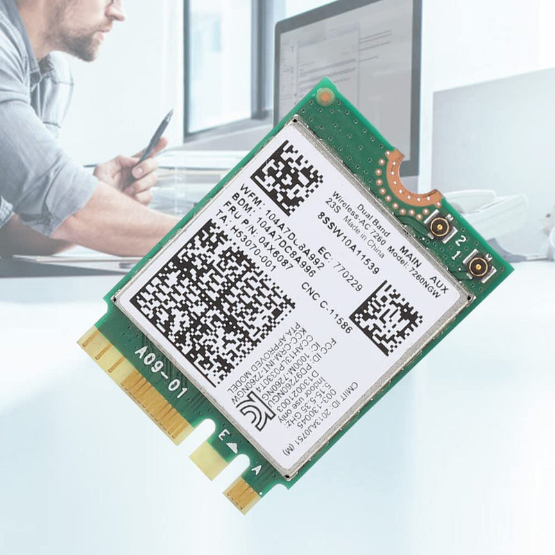 GOWENIC for 7260AC 7260NGW Card, Band 2.4G/5G 802.11ac Network Card for Thinkpad T440 T440P T440S T540P X240 X240S W540 L440 L540, etc