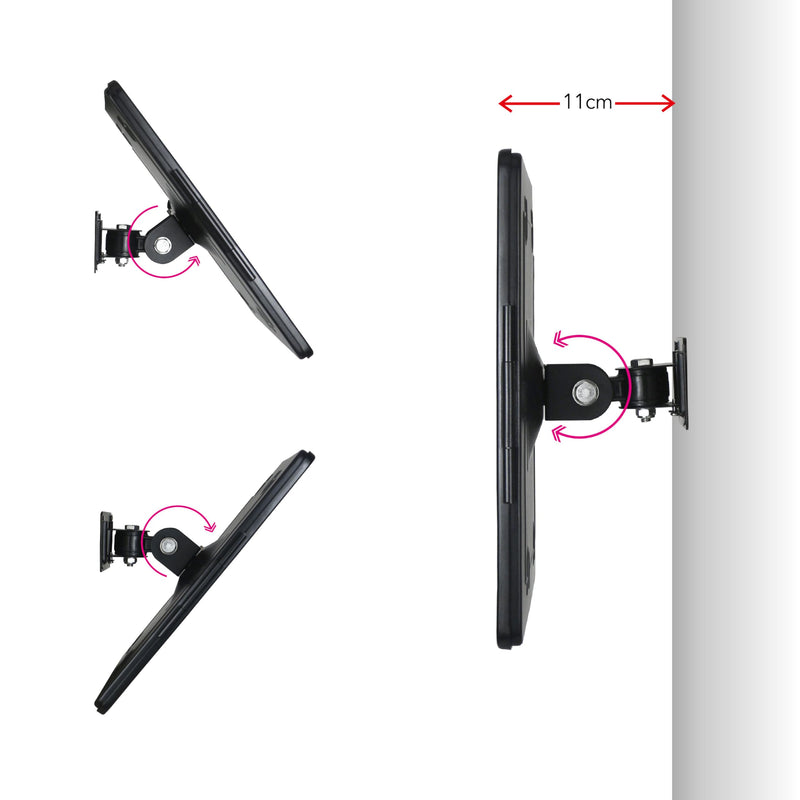 On Wall Mount Bracket for iPad Air 13-inch M3 2025 & M2 2024,Excluding Other 13" iPad,with Lock &Key, Multi Angle Design,Metal,(Black)